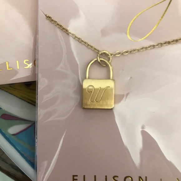 Scripted notes Initial Lock Necklace - Picture 7 of 7